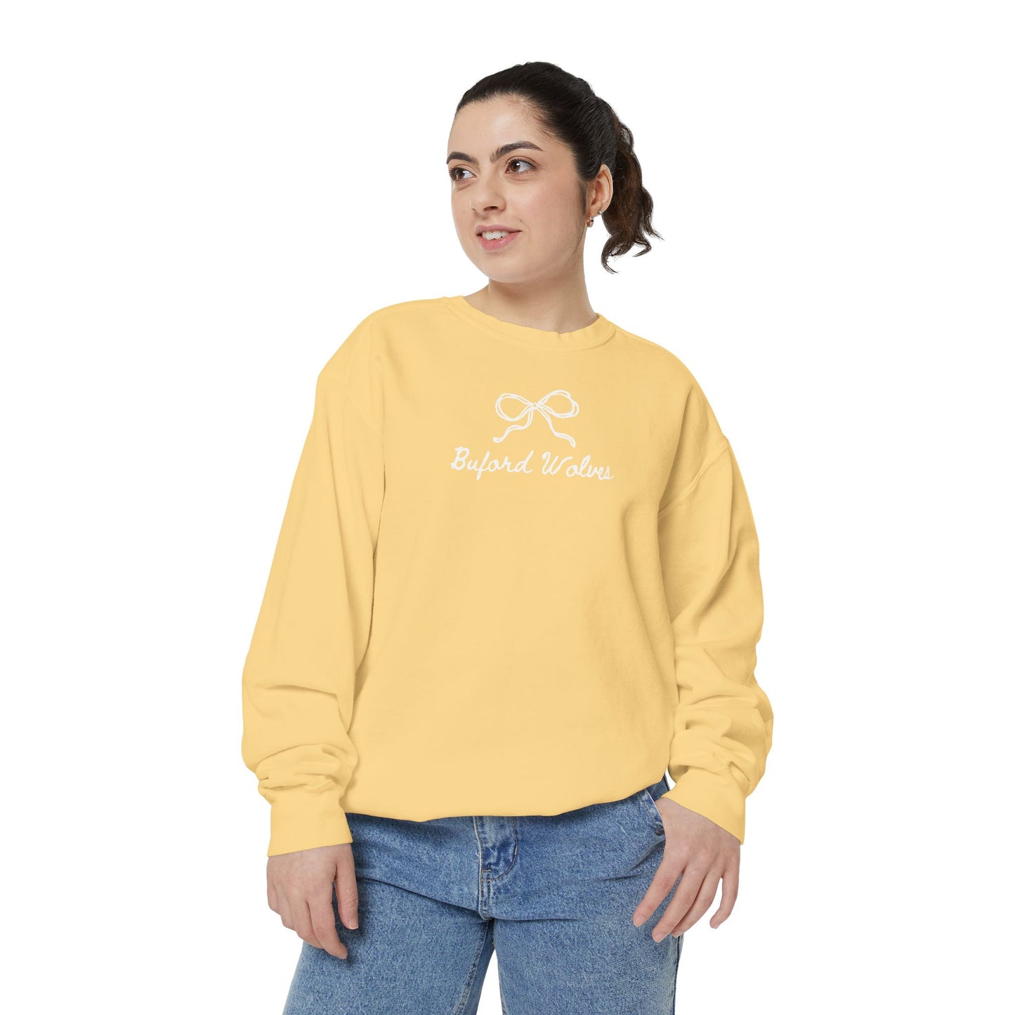 Buford Bow Garment-Dyed Adult Sweatshirt