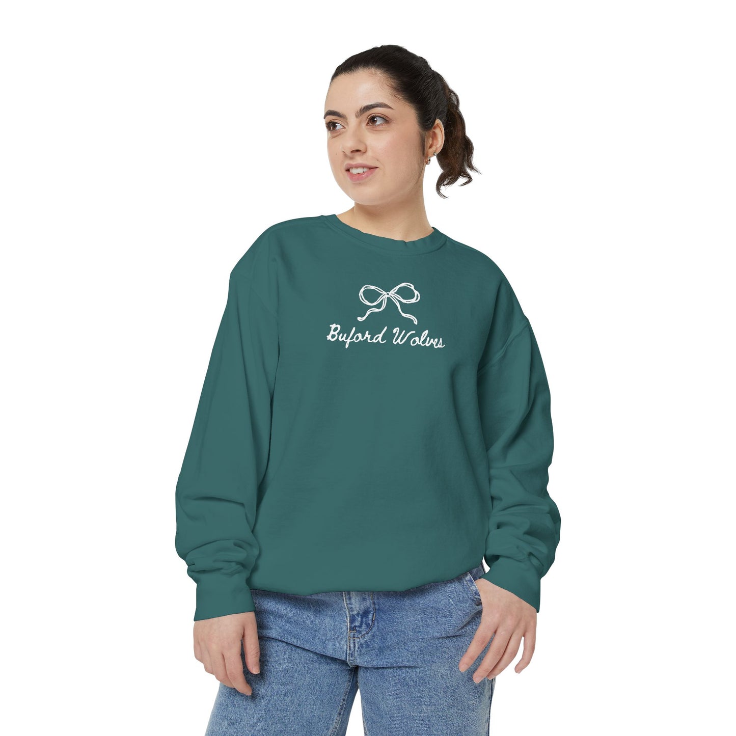 Buford Bow Garment-Dyed Adult Sweatshirt