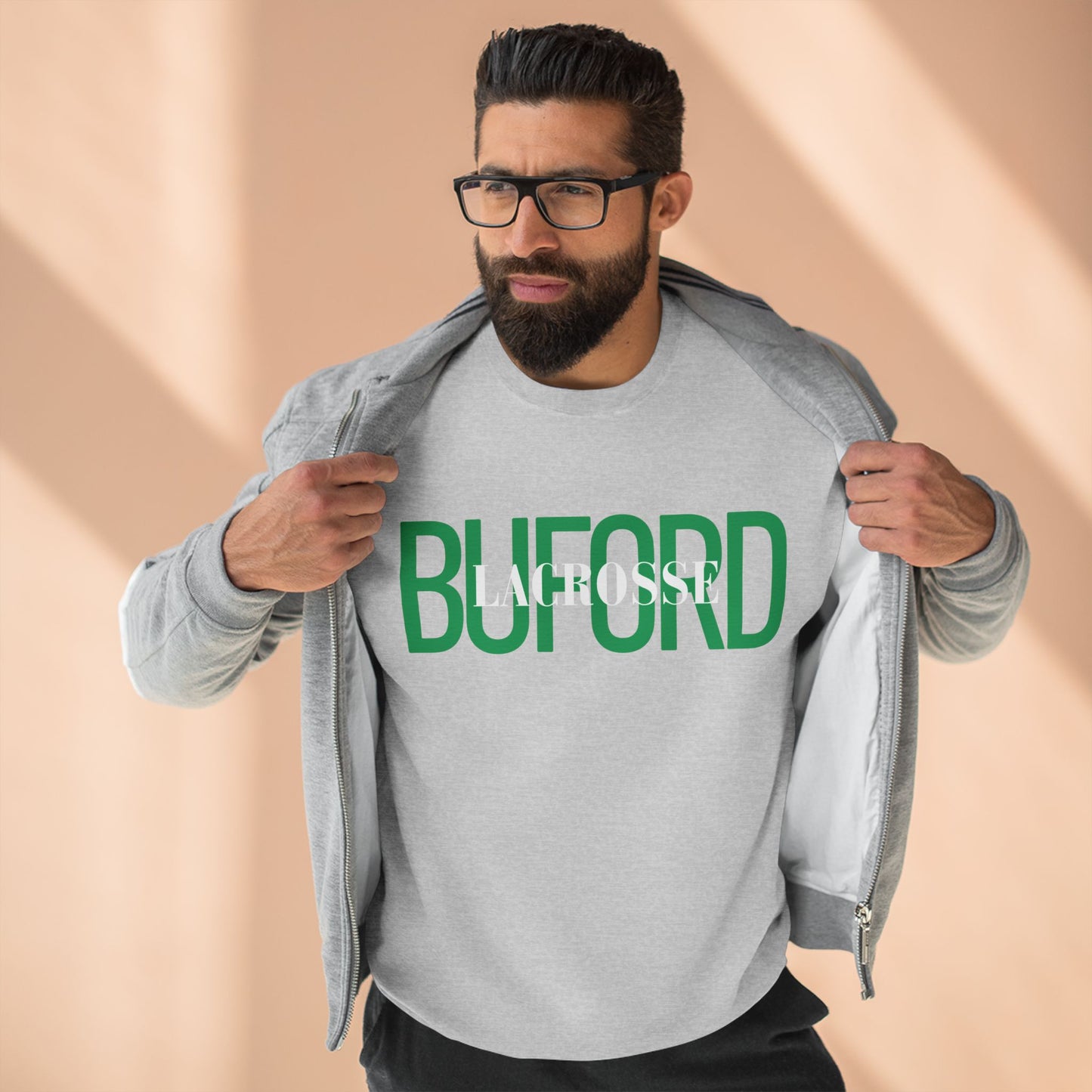 Buford Lacrosse Overlay Crewneck Sweatshirt
