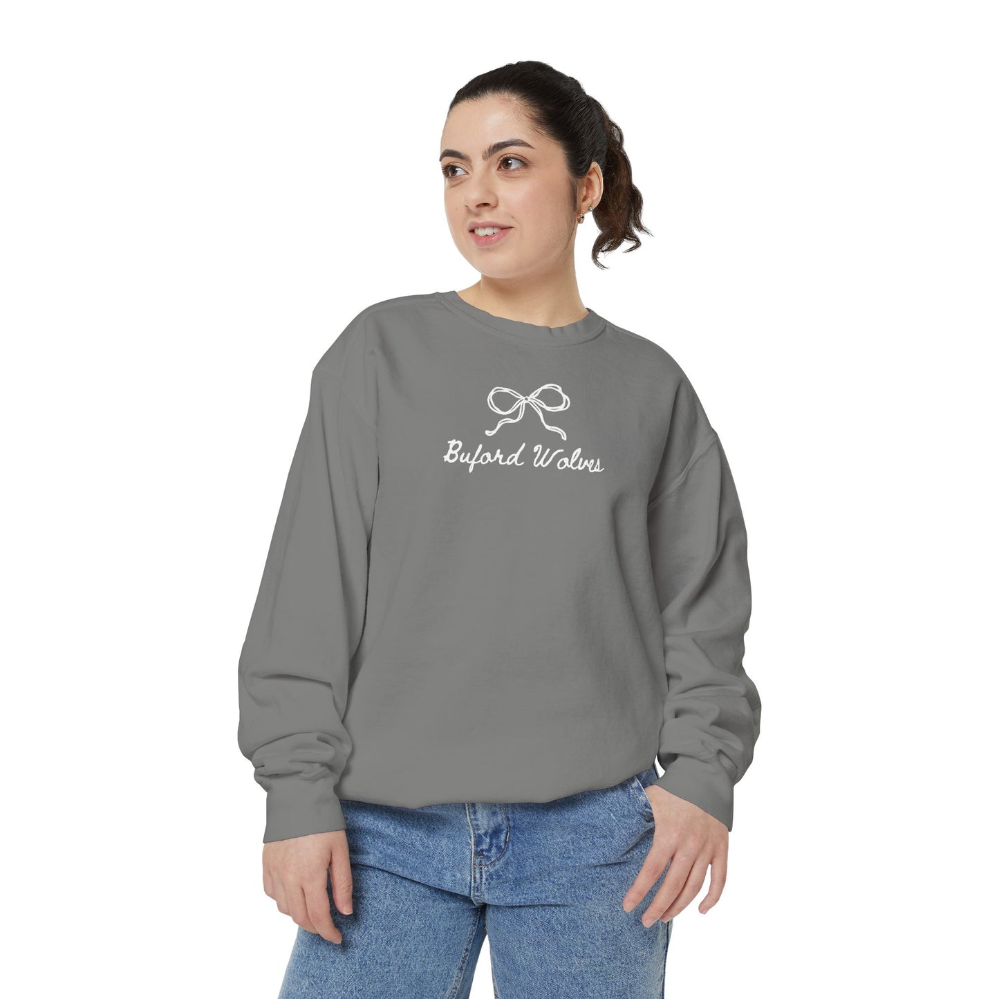 Buford Bow Garment-Dyed Adult Sweatshirt