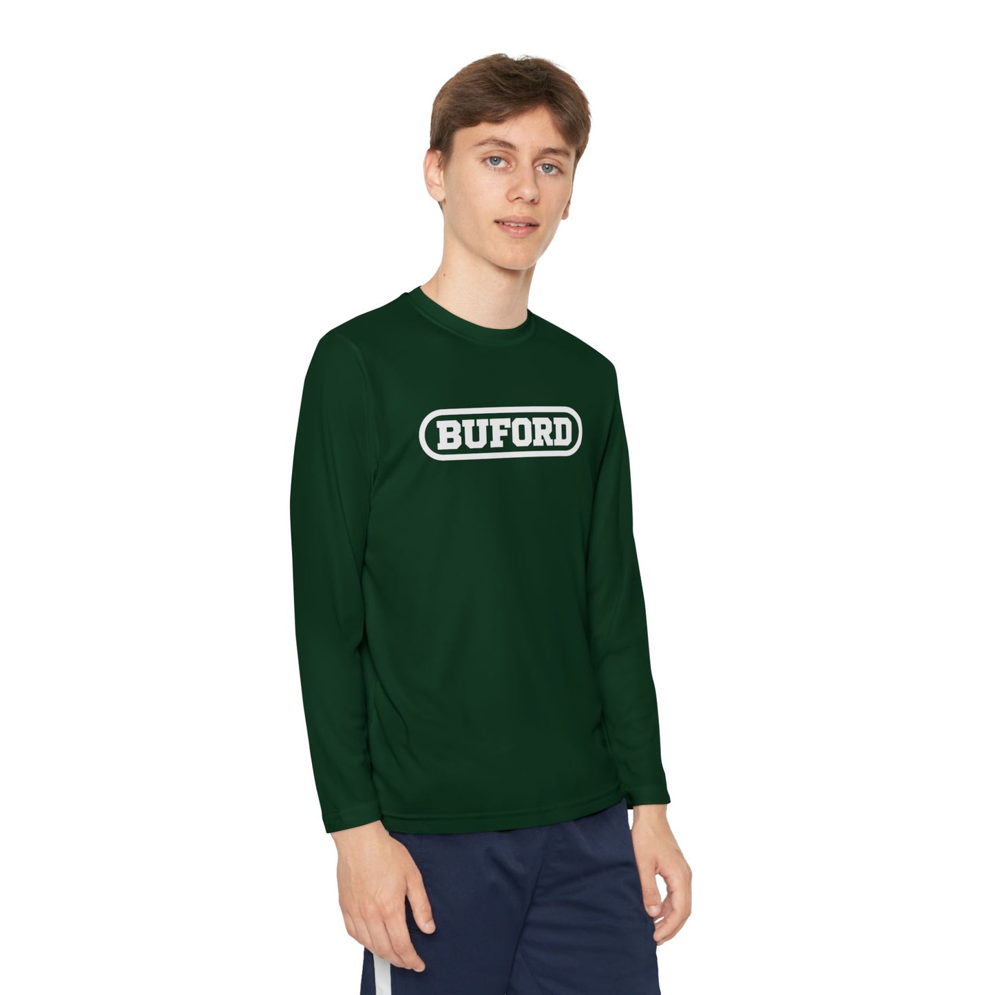 Buford Youth Long Sleeve Tee — Retro Athletic Logo