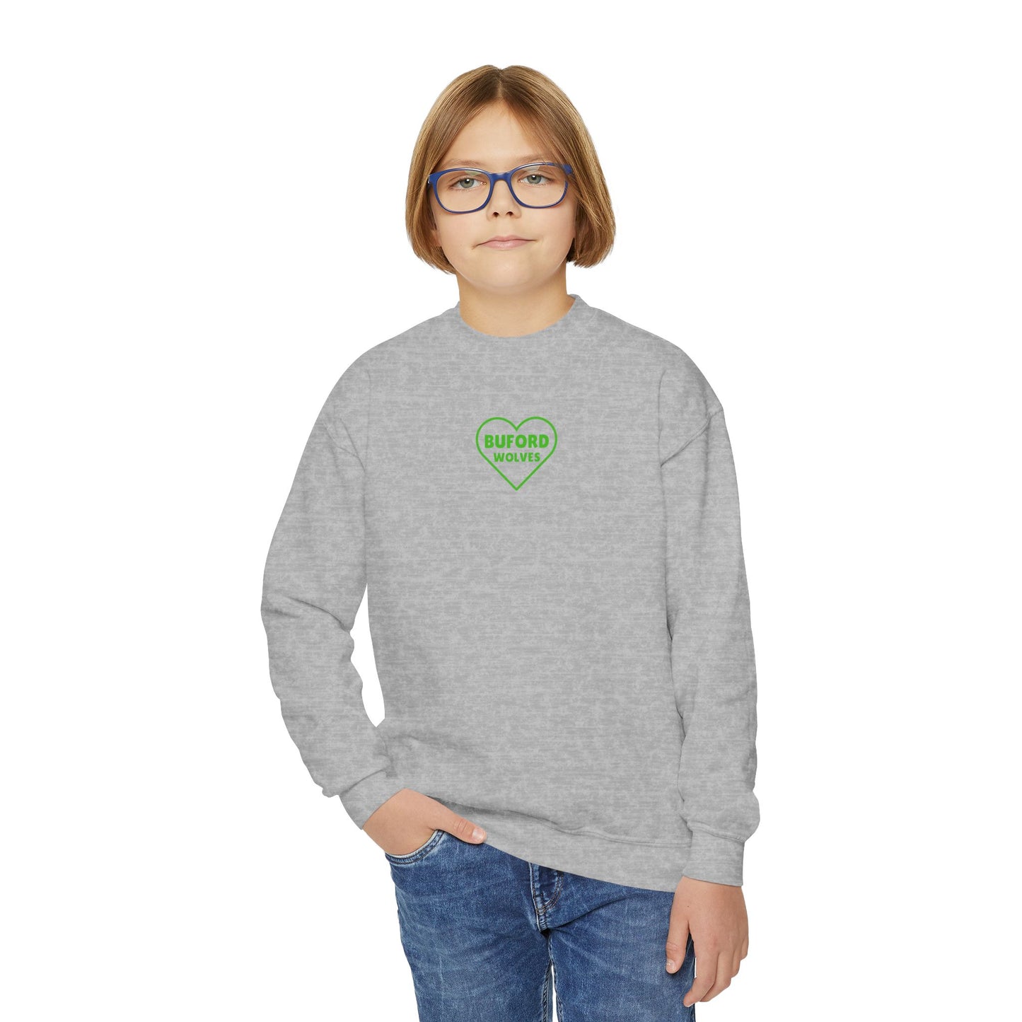 Buford Sweet Heart Youth Crewneck Sweatshirt
