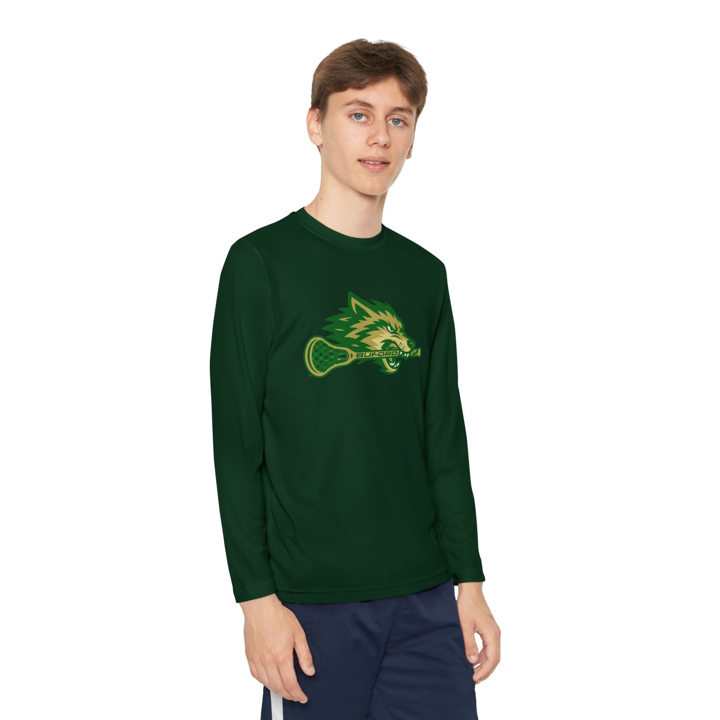 Youth Long Sleeve Lax Wolf Competitor Tee