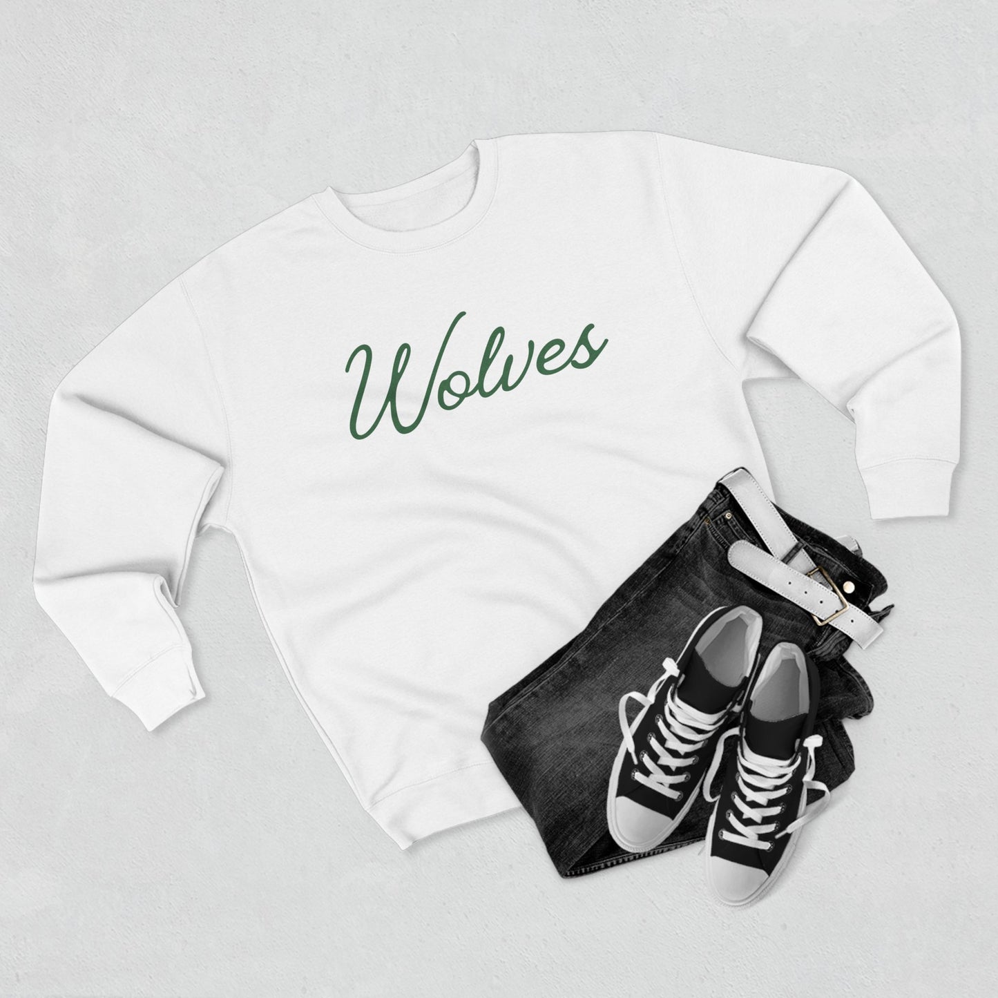 Wolves Script Crewneck Sweatshirt