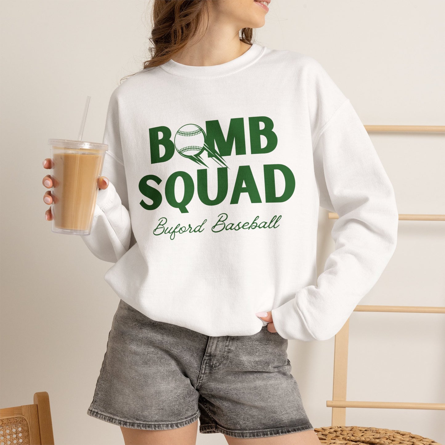 Bomb Squad Baseball Crewneck Sweatshirt