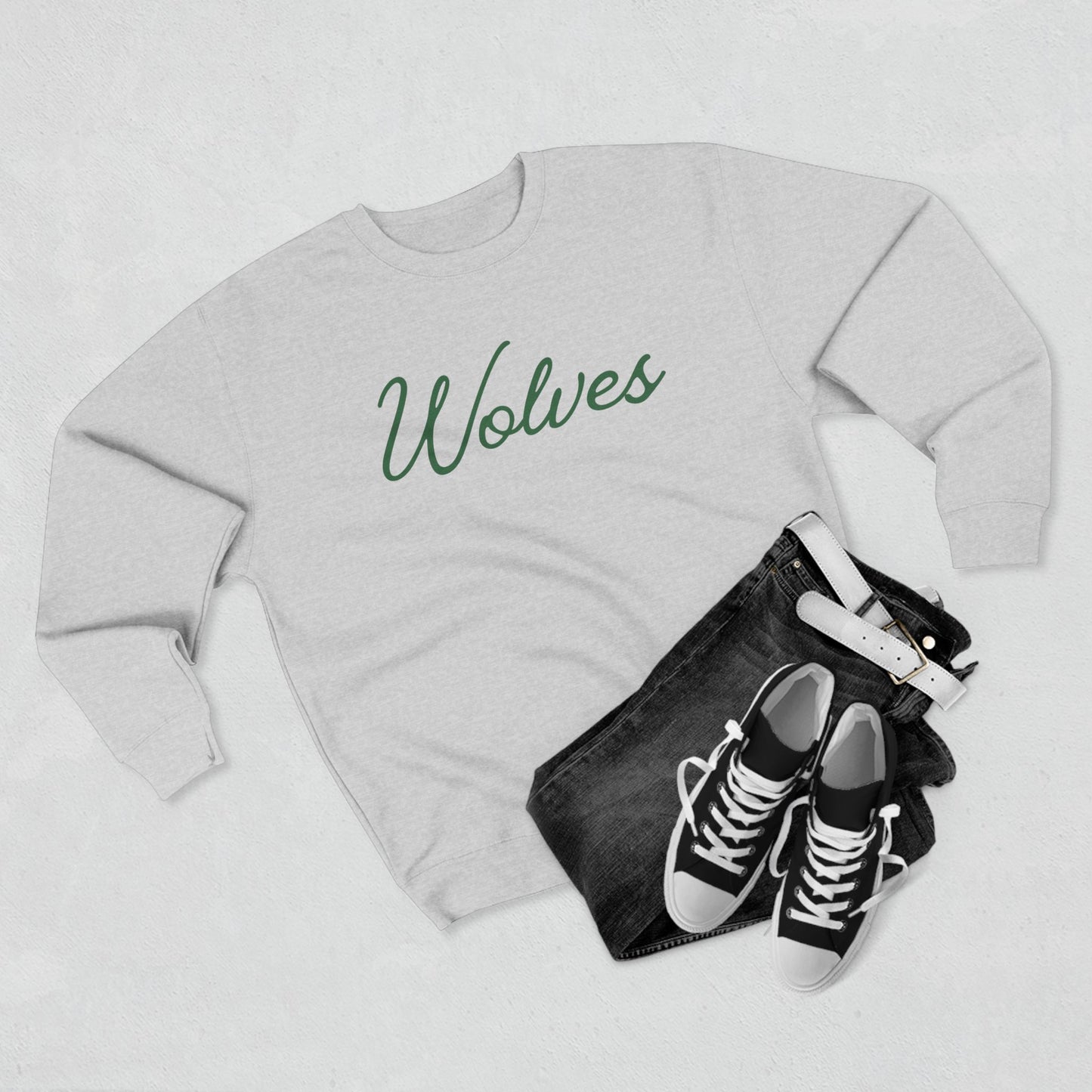 Wolves Script Crewneck Sweatshirt