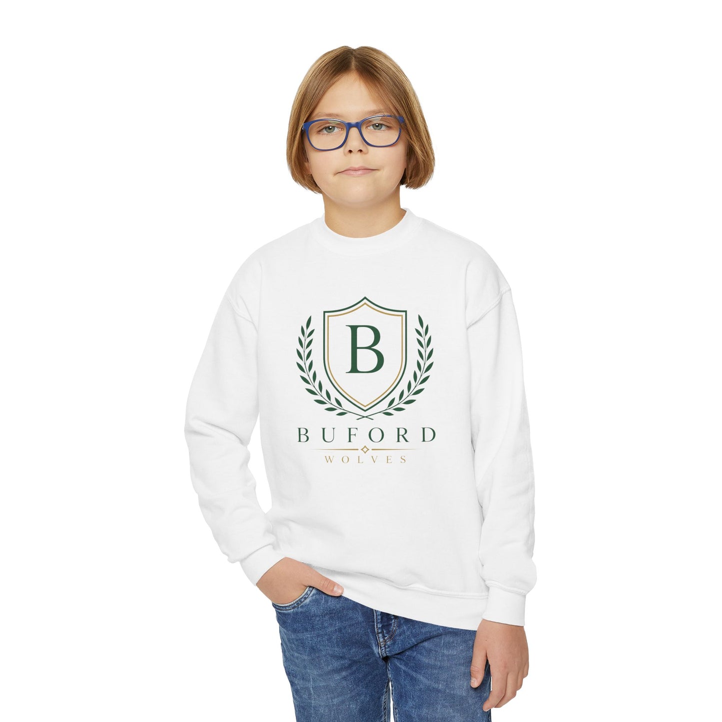 Buford Crest Logo Youth Sweatshirt