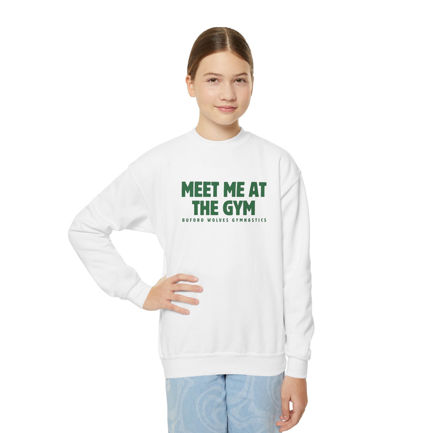 Meet Me at the Gym Youth Crewneck - Gymnastics