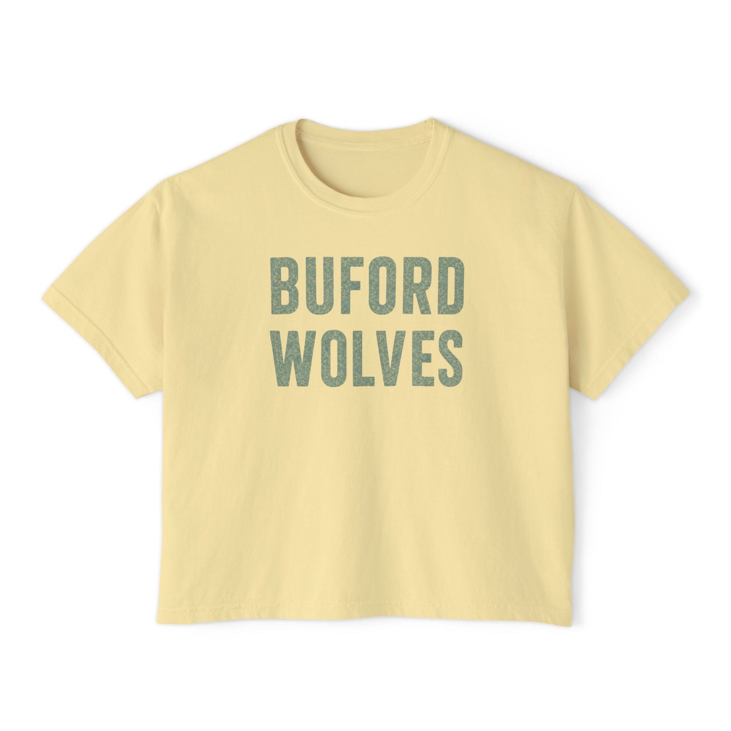 Buford Wolves Women's Boxy Tee - Vintage Collegiate Team Shirt