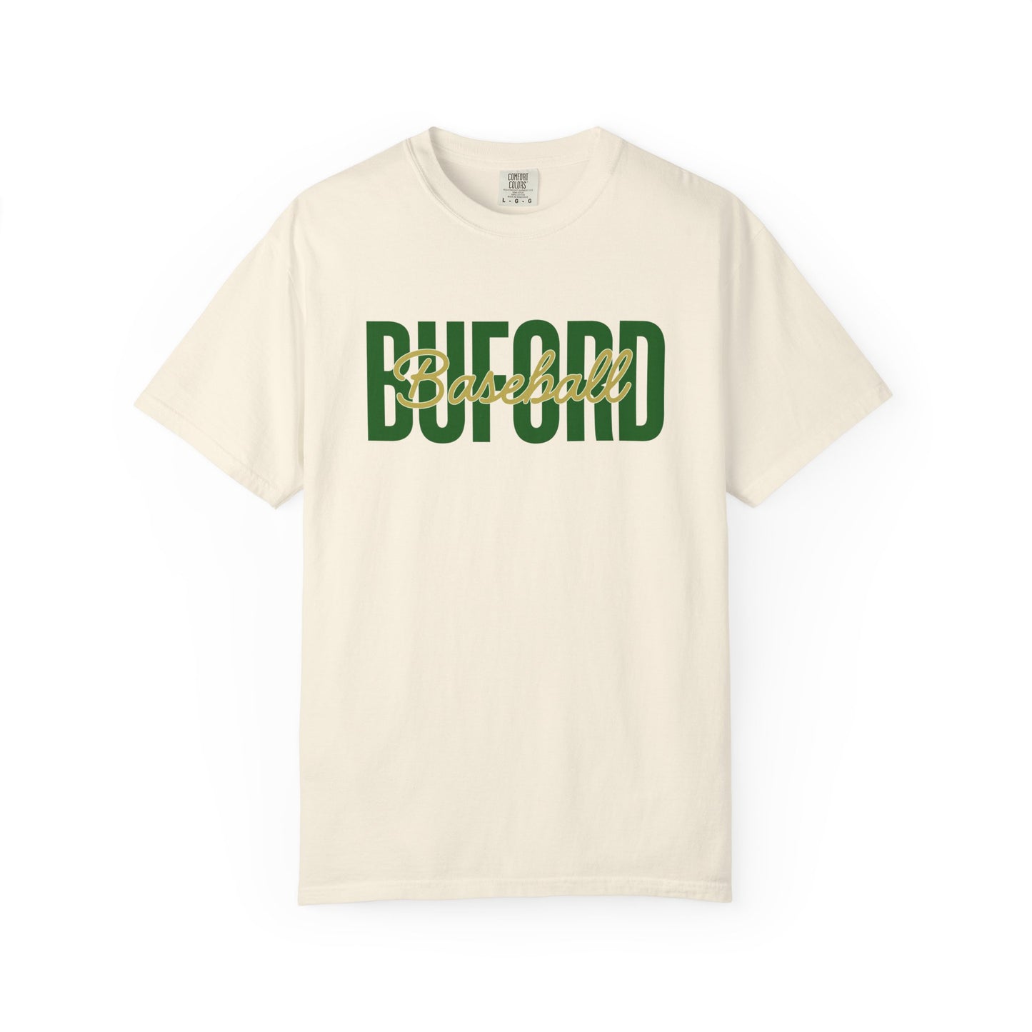 Buford Baseball Stacked Unisex Comfort Colors Tee