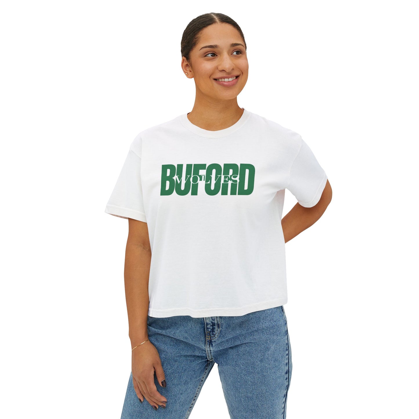 Buford Wolves Boxy Overlay Tee