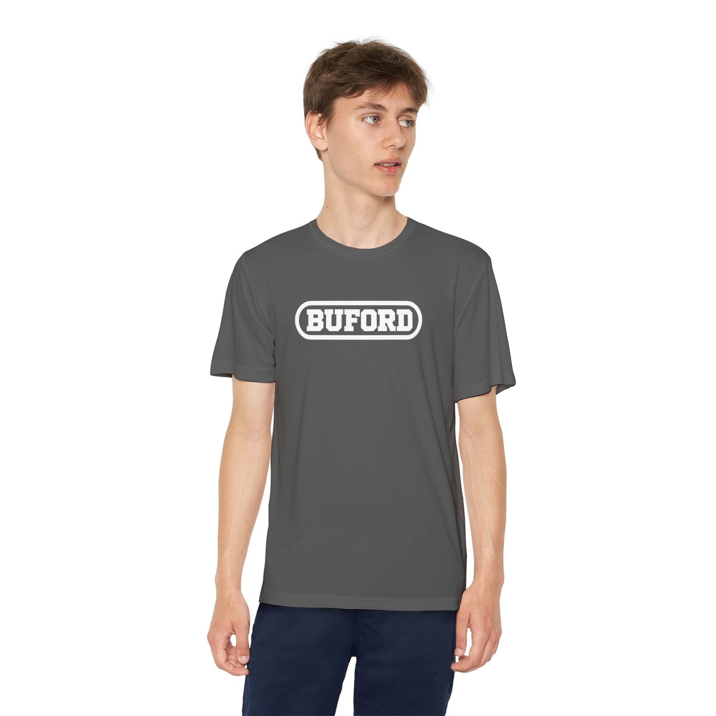 Buford Youth Tee — Retro Athletic Logo Kids Shirt