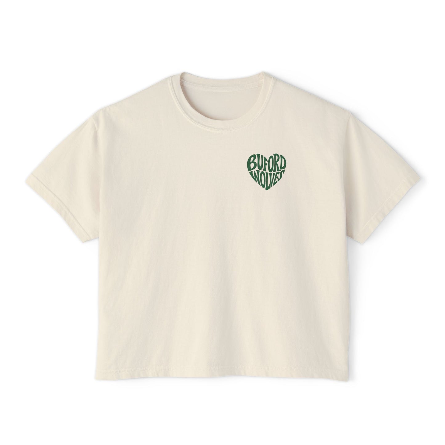 Buford Wolves Heart Logo Women's Boxy Tee