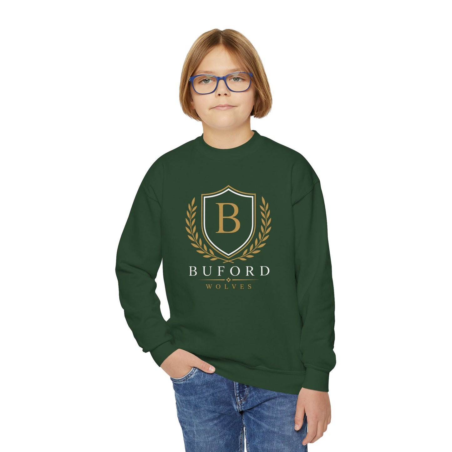 Buford Crest Logo Youth Sweatshirt