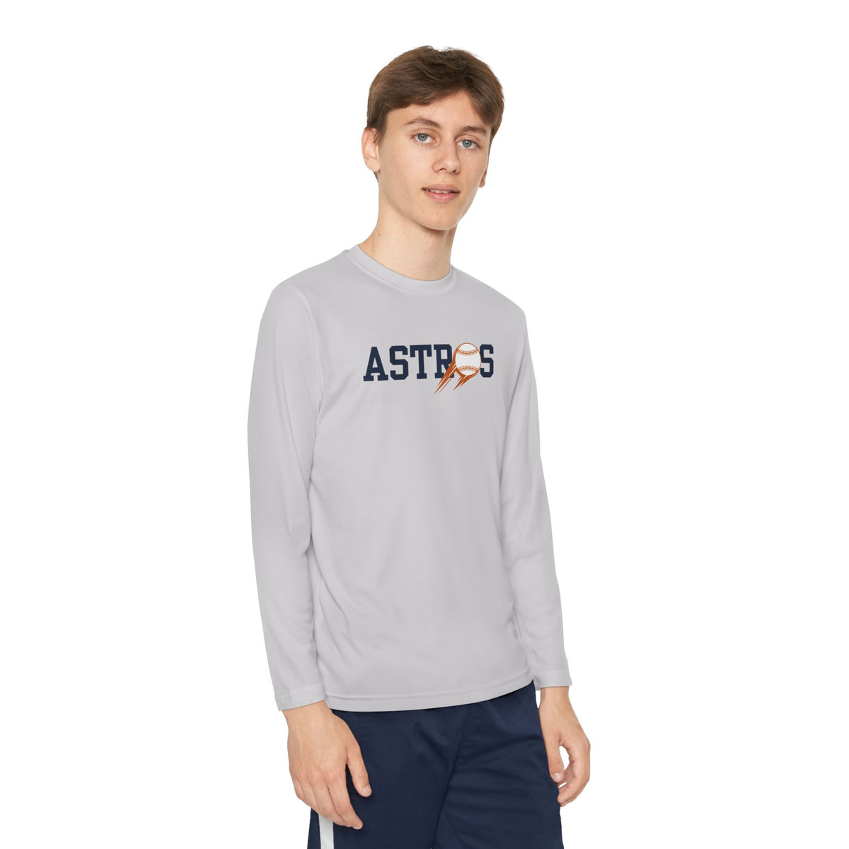 Astros Youth Long Sleeve Competitor Tee