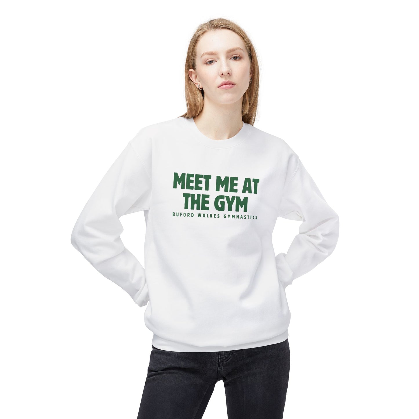 Meet Me At The Gym Adult Crewneck Sweatshirt