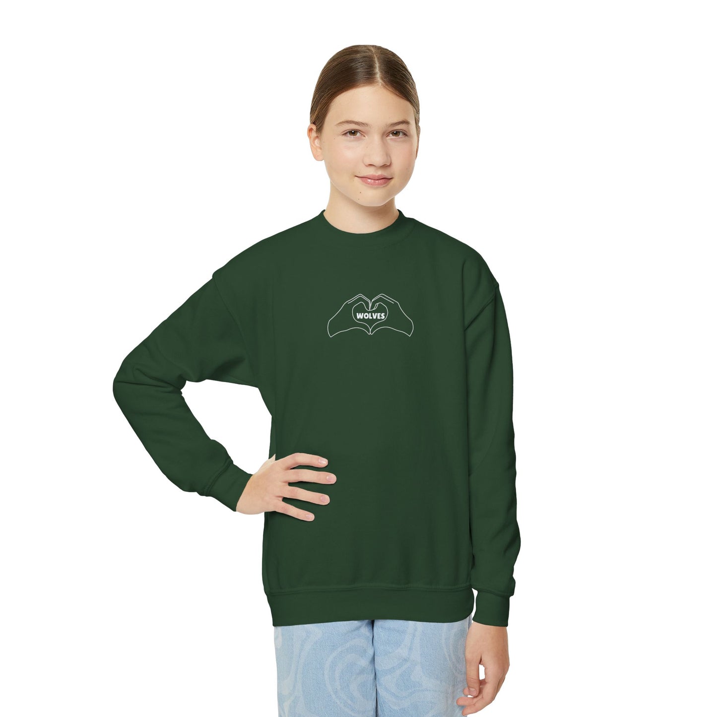 Buford Heart In Hand Crewneck Youth Sweatshirt