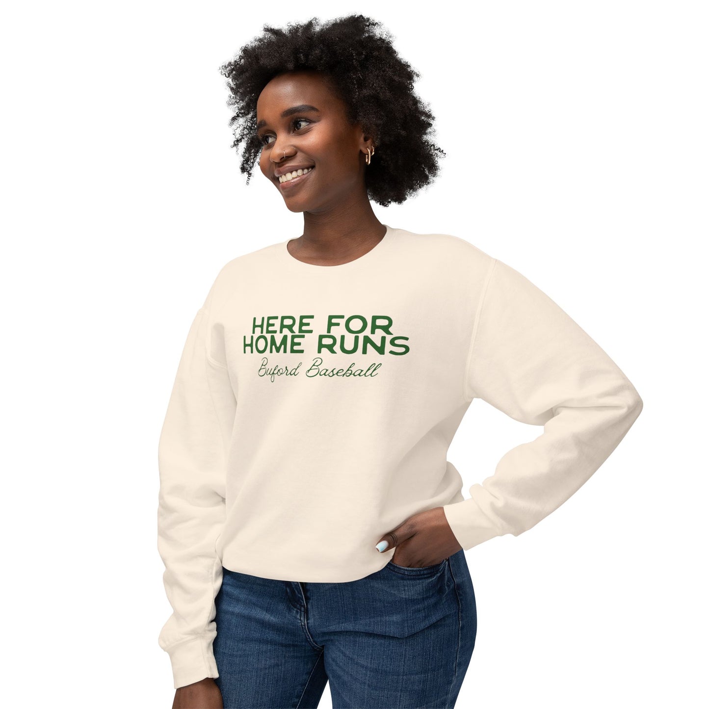 Here For Home Runs Baseball Crewneck Sweatshirt