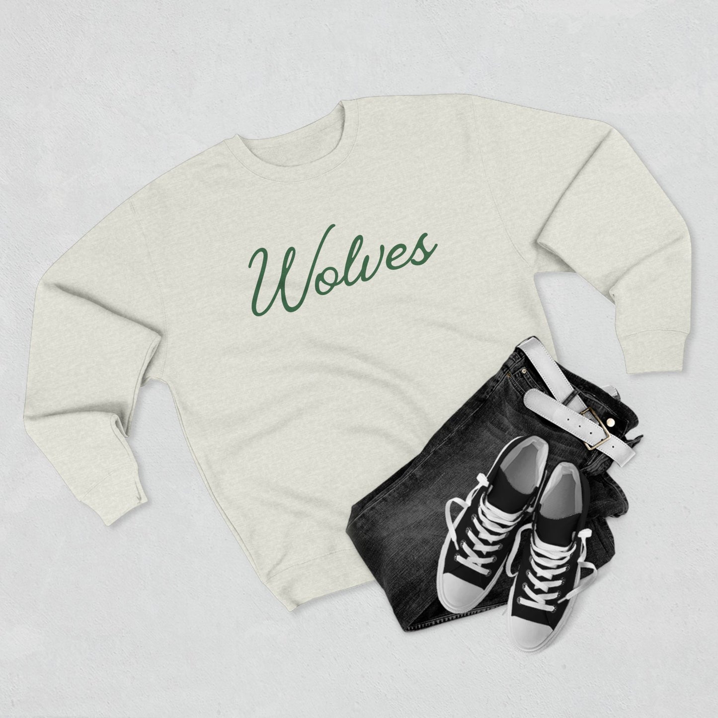 Wolves Script Crewneck Sweatshirt