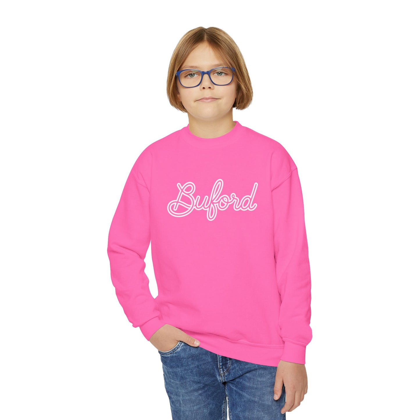 Buford New Script Youth Crewneck