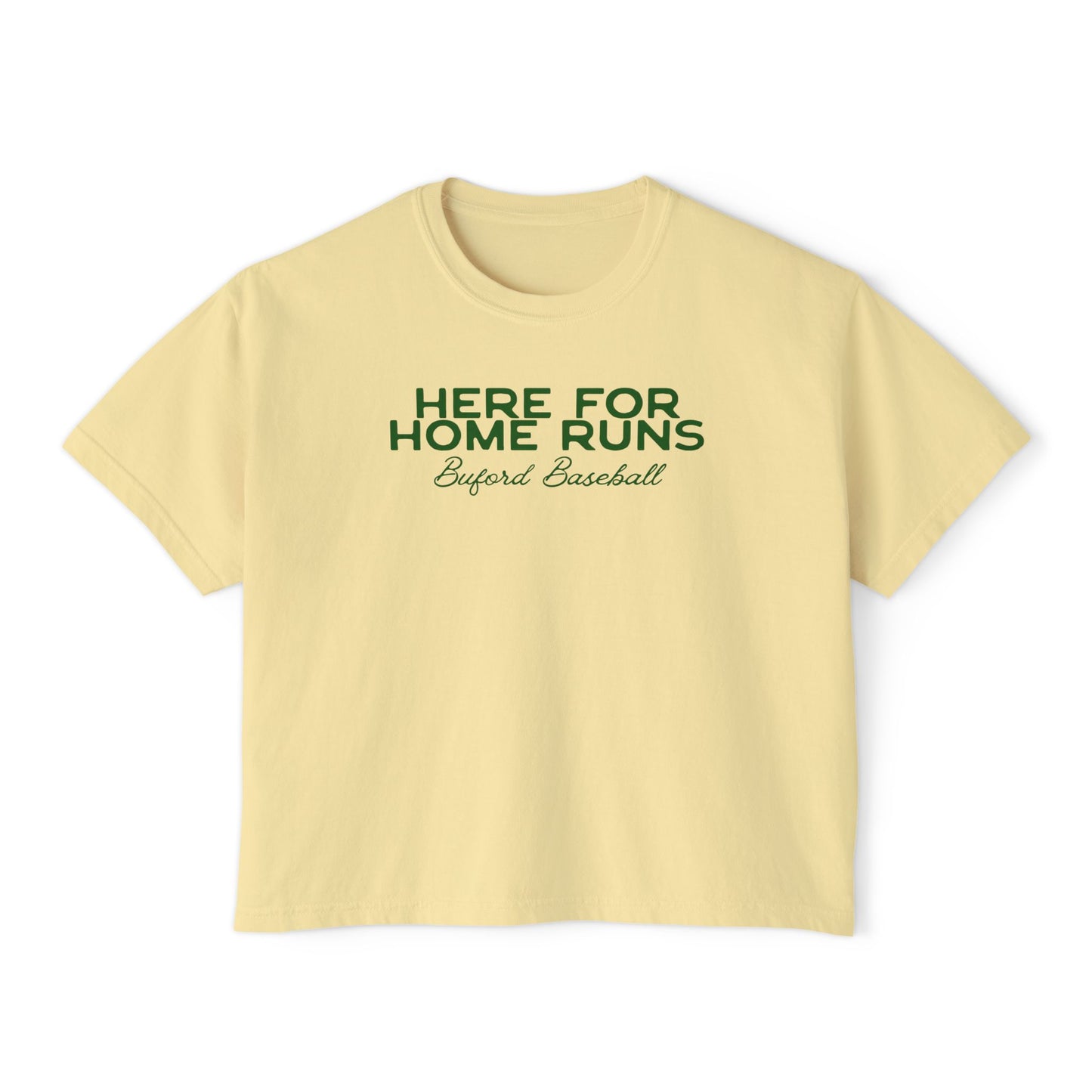 Here For Home Runs Women's Boxy Tee