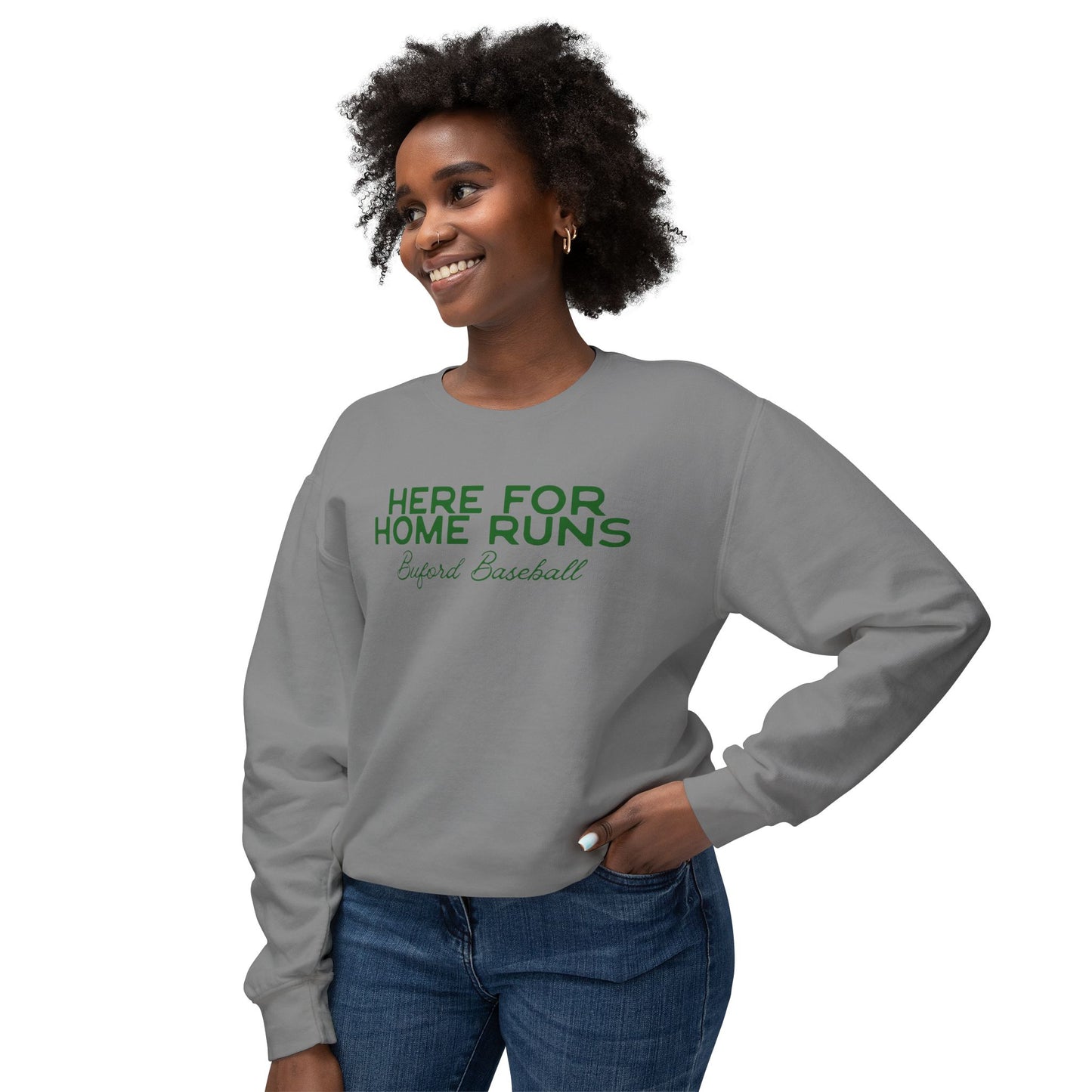 Here For Home Runs Baseball Crewneck Sweatshirt