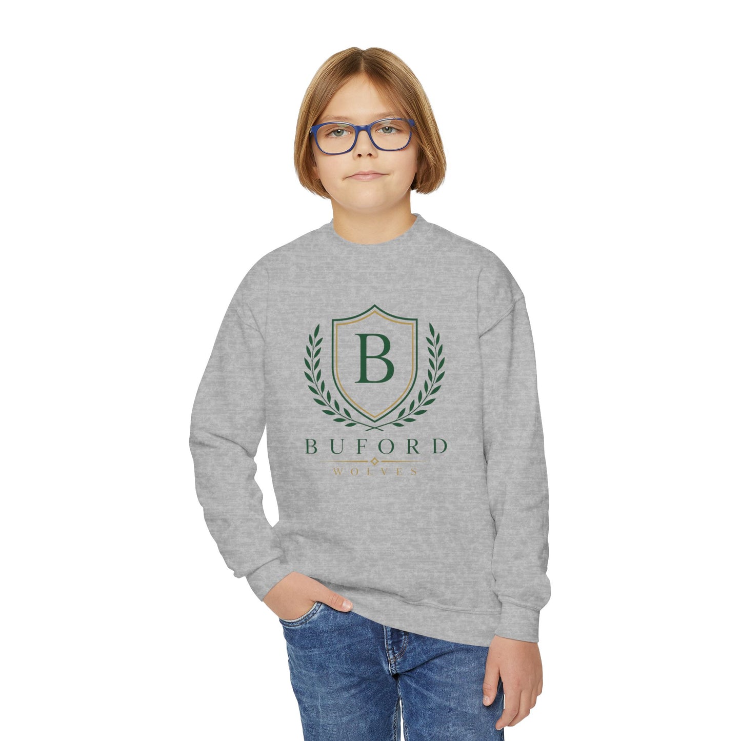 Buford Crest Logo Youth Sweatshirt