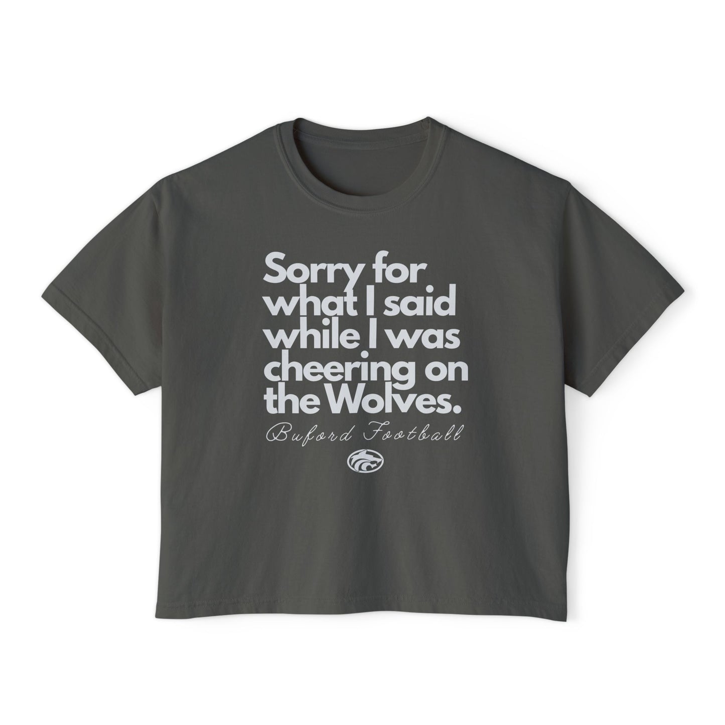 Sorry (Not Sorry) Football Boxy Tee