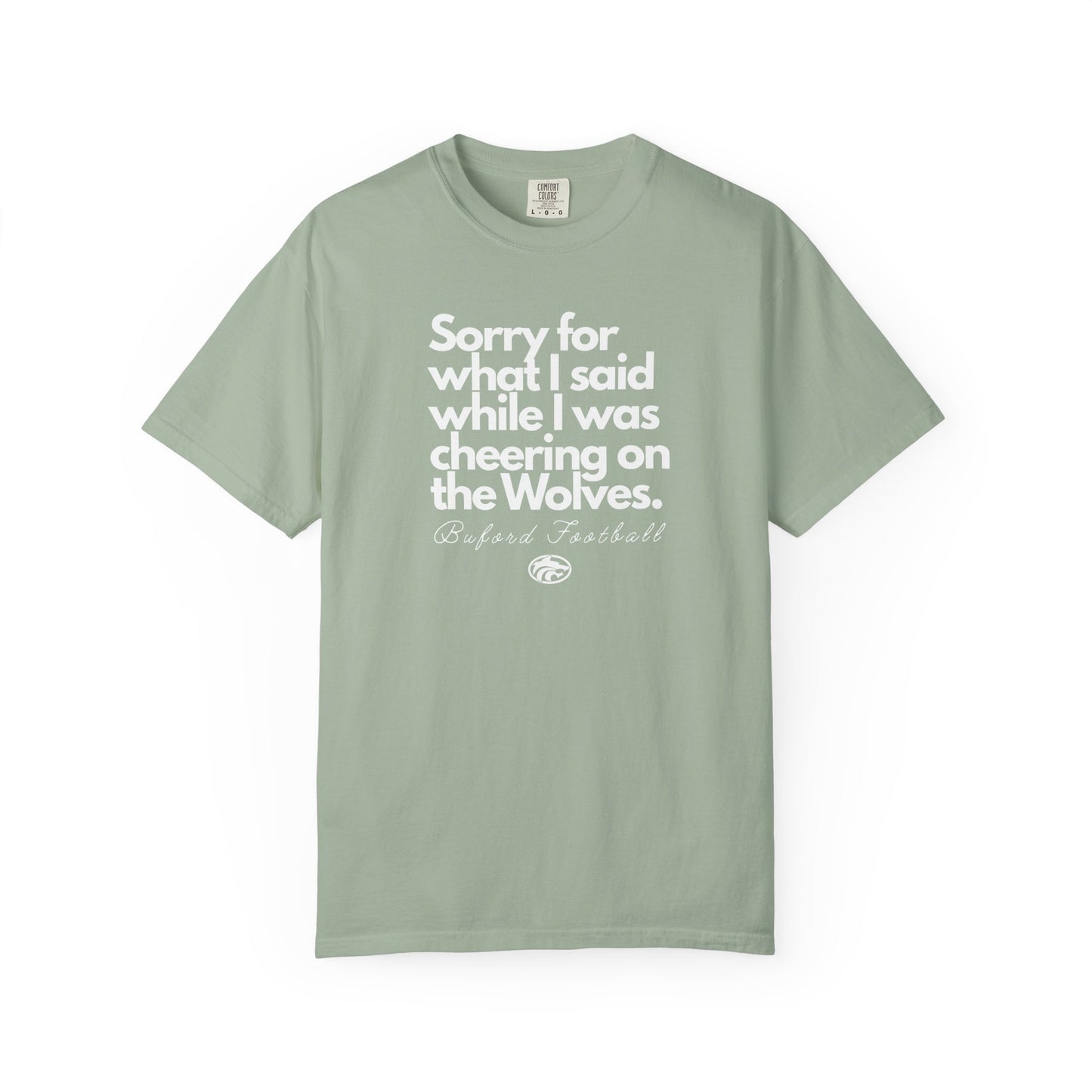 Sorry (Not Sorry) Football Comfort Colors Adult Tee