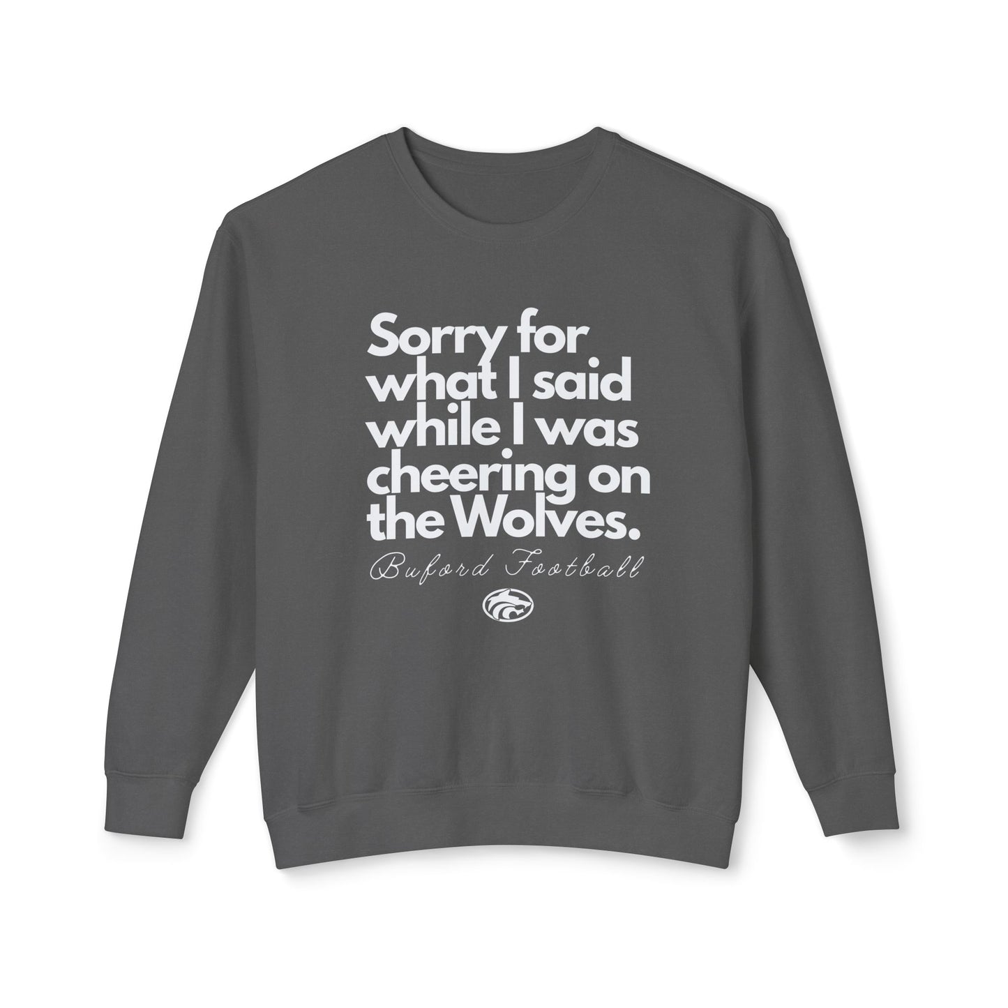 Sorry (Not Sorry) Football Light Weight Comfort Colors Crewneck Sweatshirt