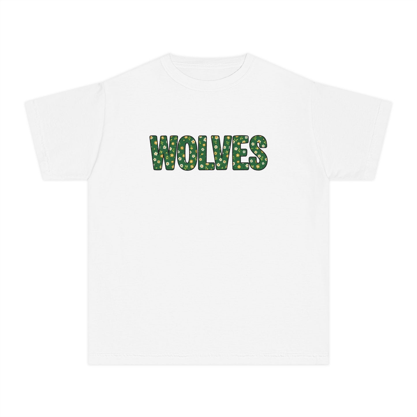 Tiny Flower Wolves Youth Tee