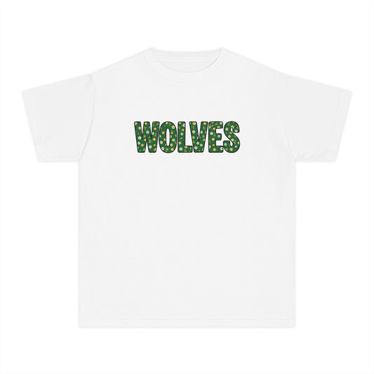 Tiny Flower Wolves Youth Tee