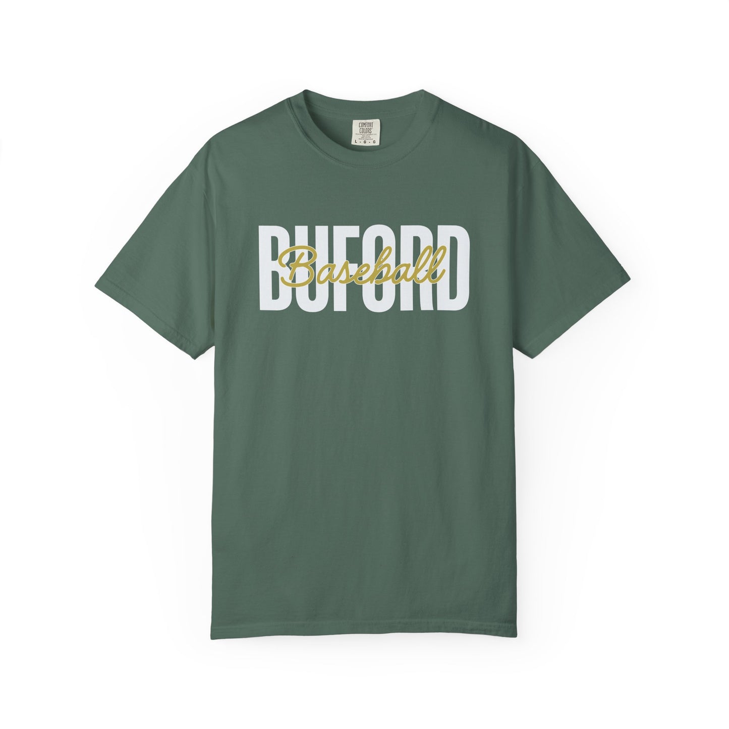 Buford Baseball Stacked Unisex Comfort Colors Tee