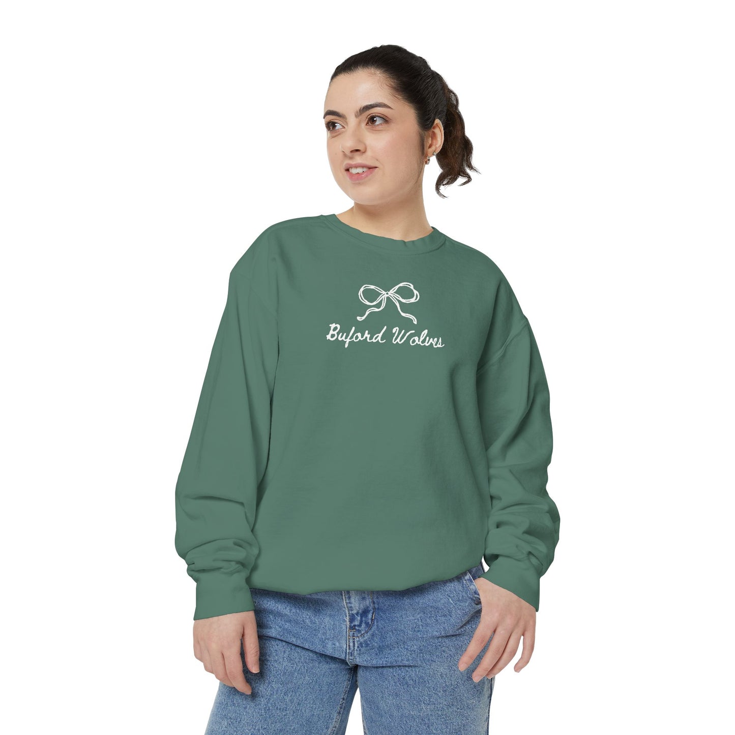 Buford Bow Garment-Dyed Adult Sweatshirt