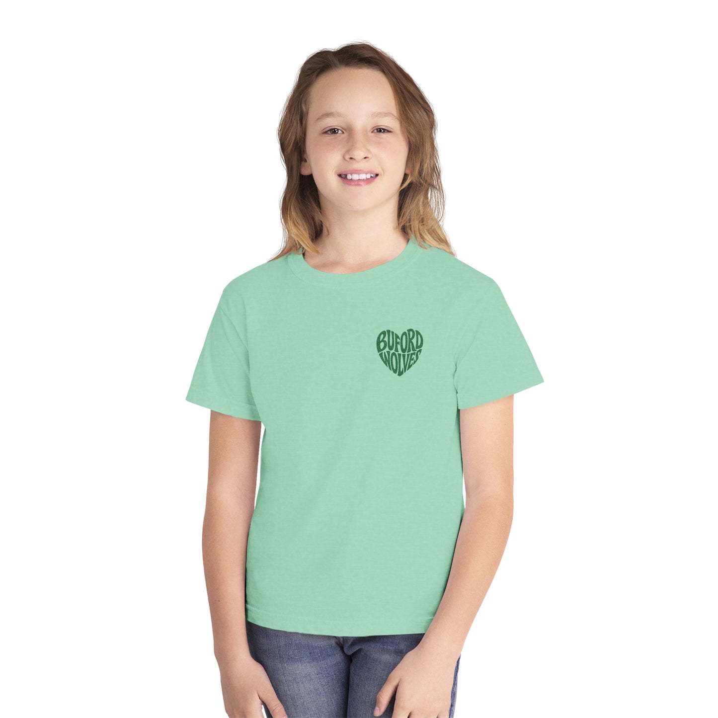 Buford Wolves Heart Youth Tee