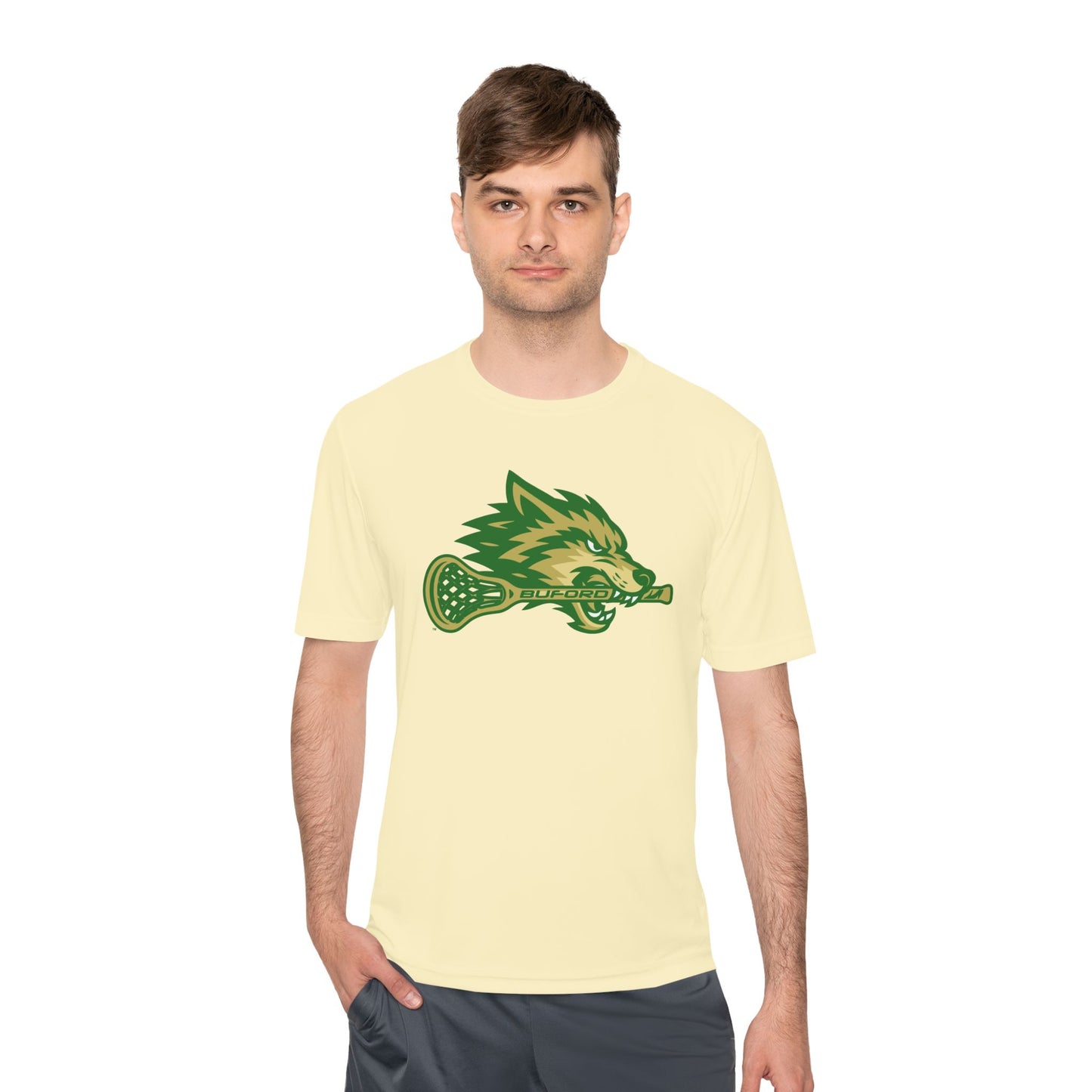 Lacrosse Wolf Adult Sport Tek Tee