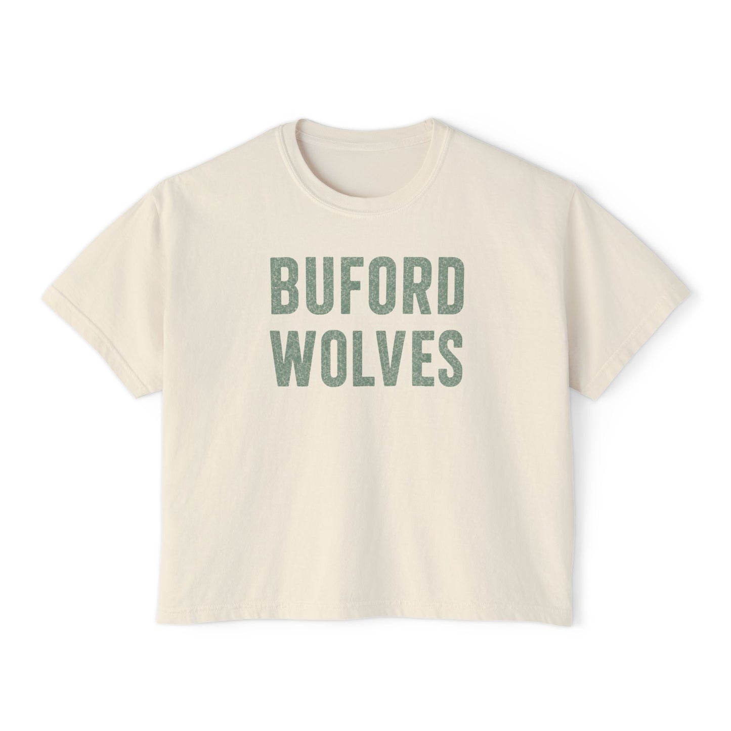 Buford Wolves Women's Boxy Tee - Vintage Collegiate Team Shirt