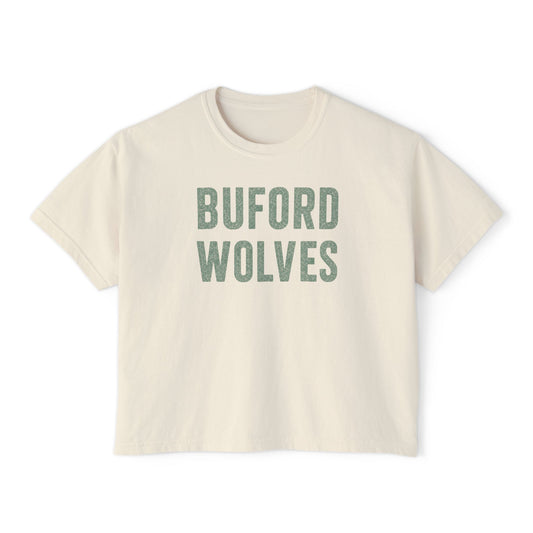 Buford Wolves Women's Boxy Tee - Vintage Collegiate Team Shirt