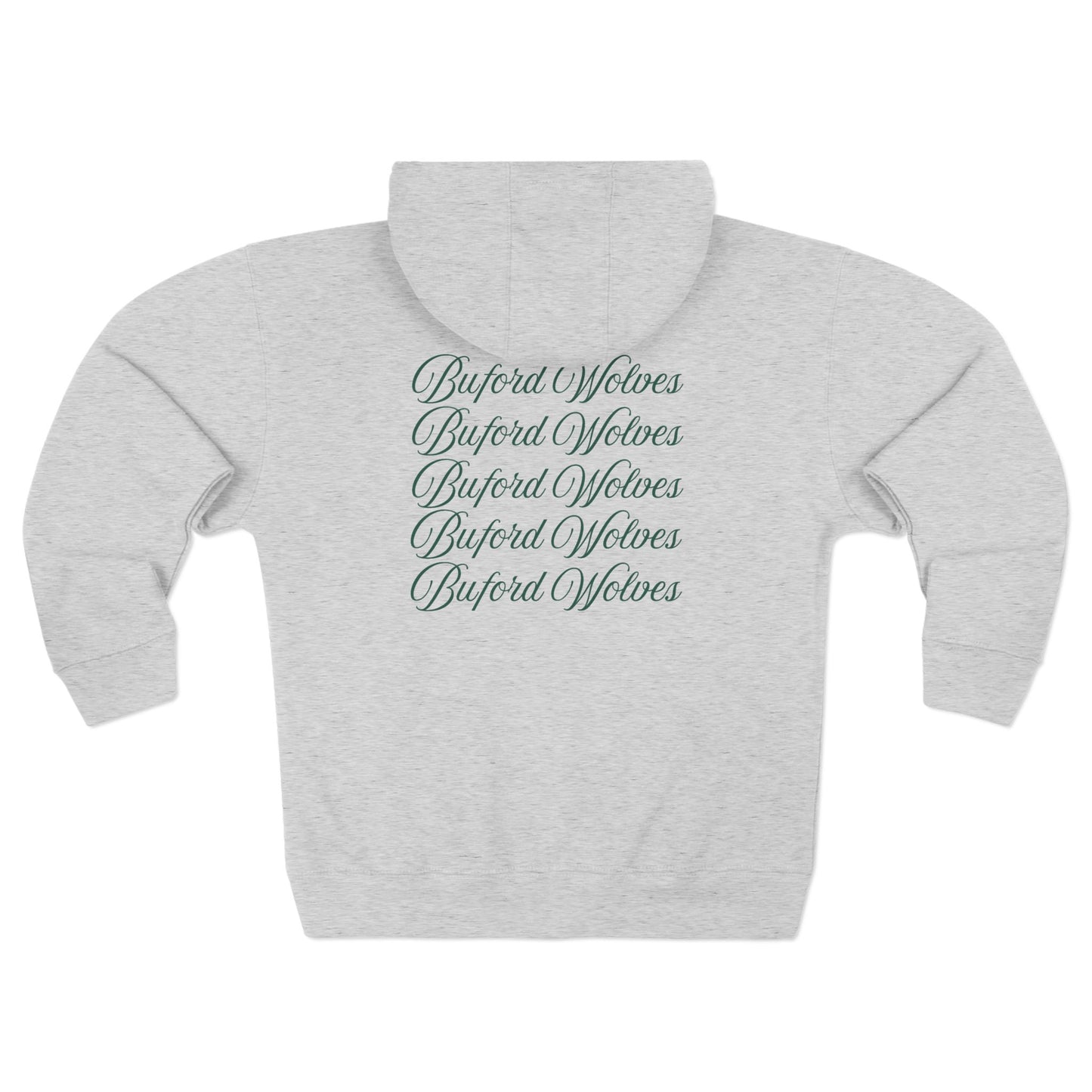 Buford Wolves Script Zip Hoodie