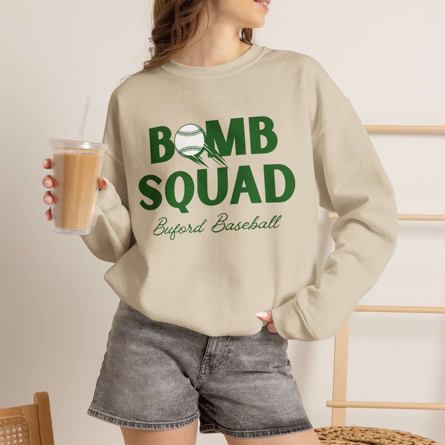 Bomb Squad Baseball Crewneck Sweatshirt