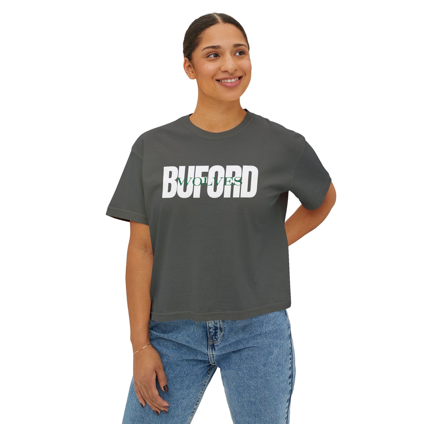 Buford Wolves Boxy Overlay Tee