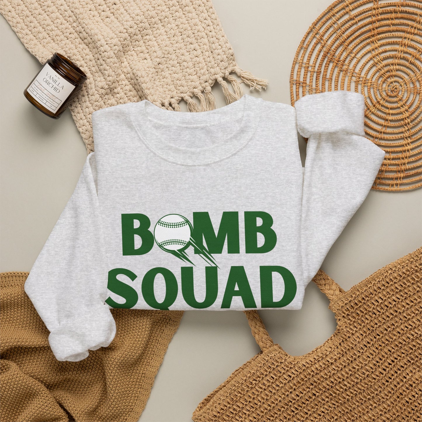 Bomb Squad Baseball Crewneck Sweatshirt