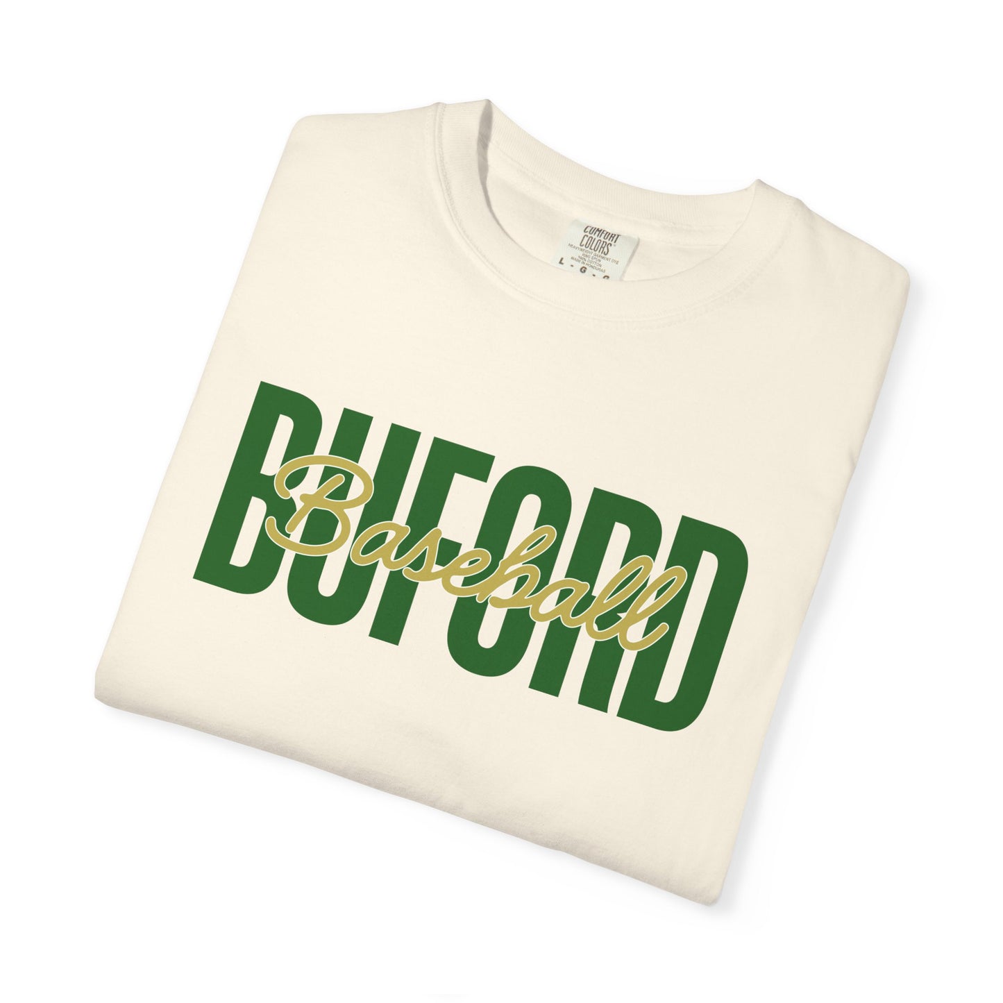 Buford Baseball Stacked Unisex Comfort Colors Tee