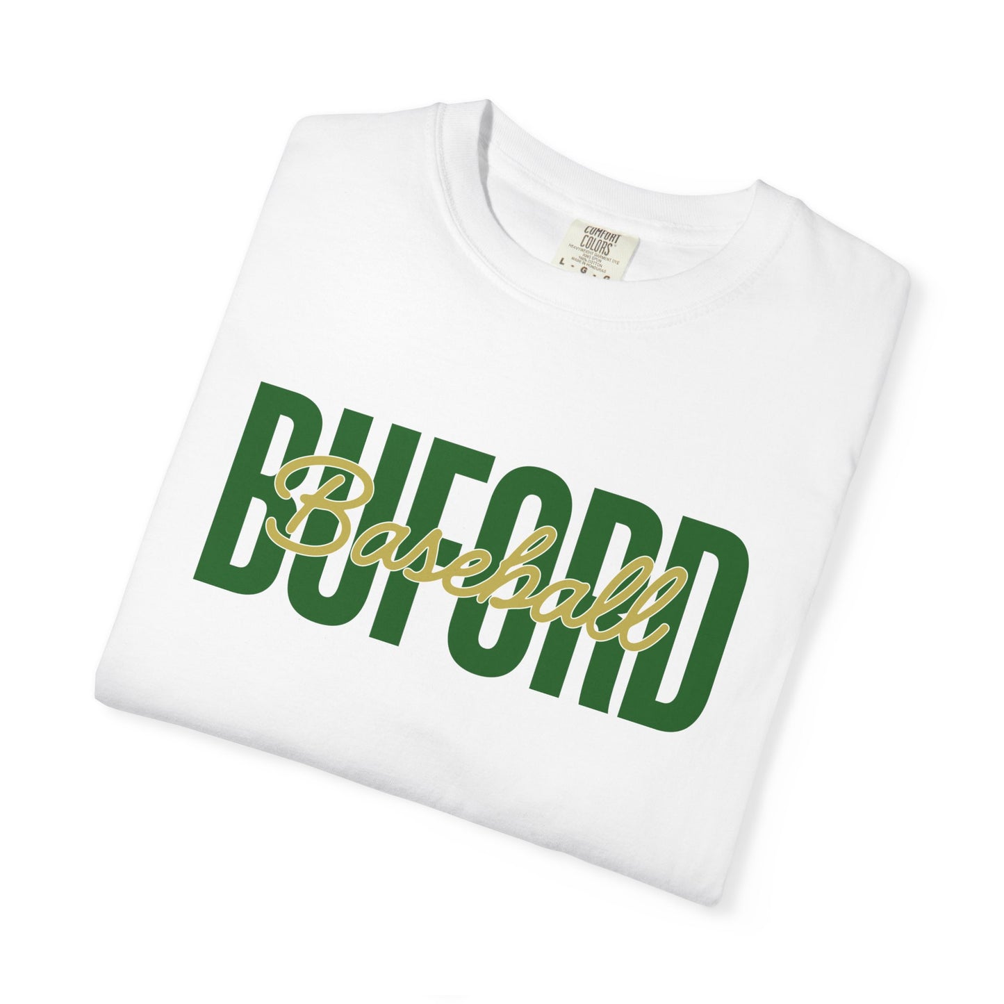 Buford Baseball Stacked Unisex Comfort Colors Tee