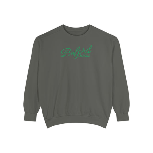 Adult Lacrosse Script Garment-Dyed Sweatshirt