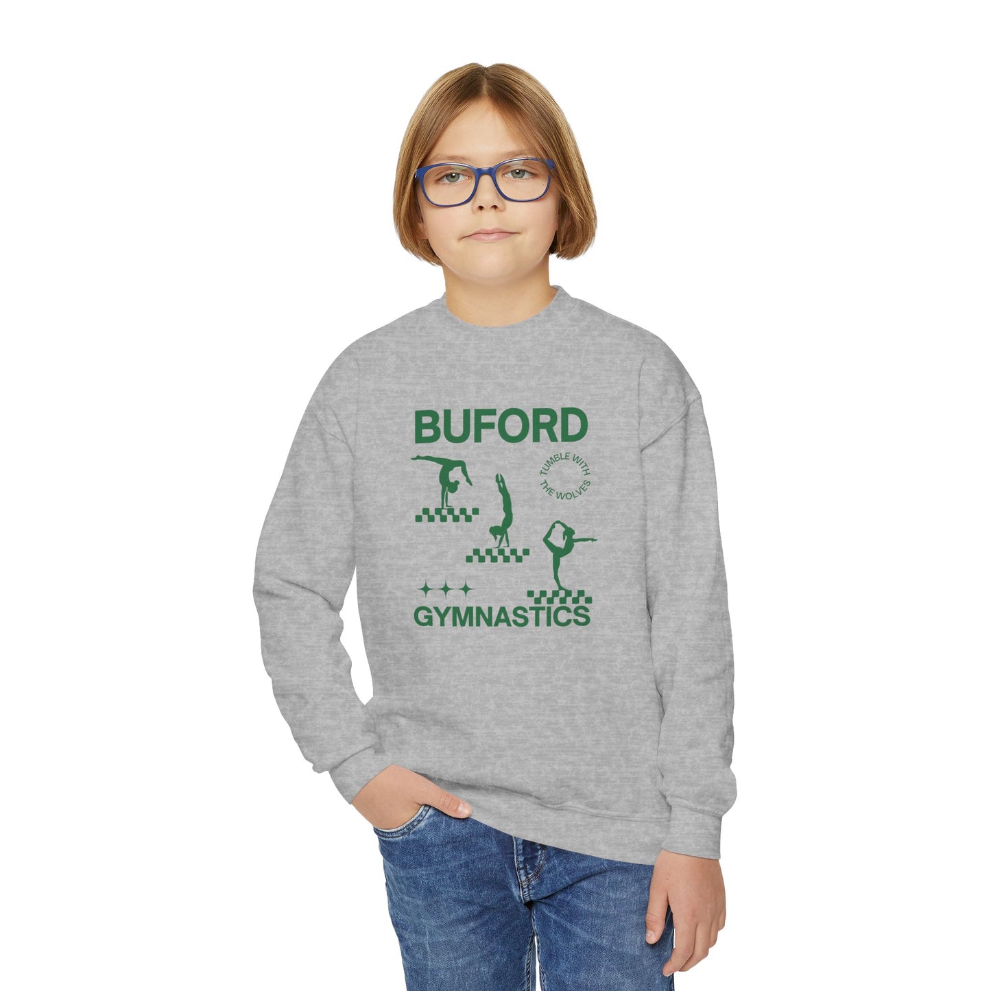 Tumble with the Wolves Youth Crewneck Sweatshirt