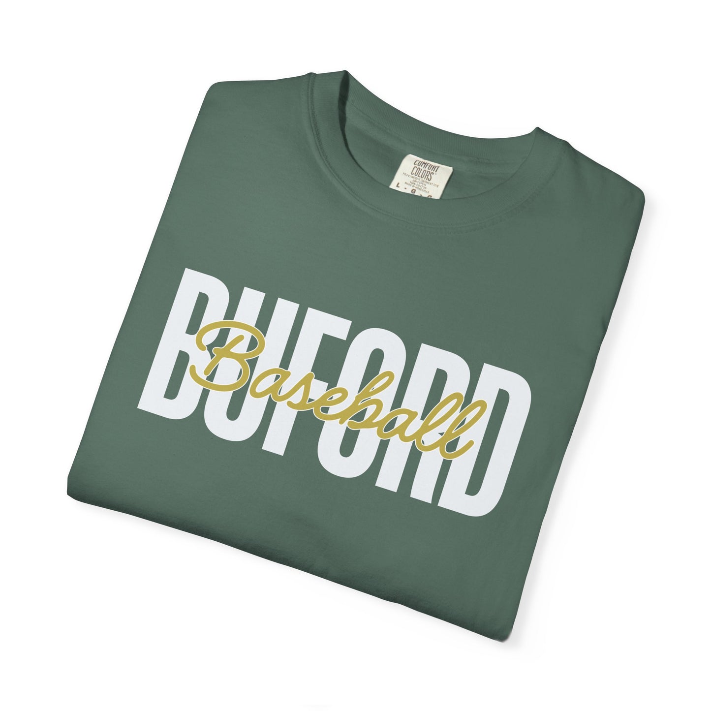 Buford Baseball Stacked Unisex Comfort Colors Tee