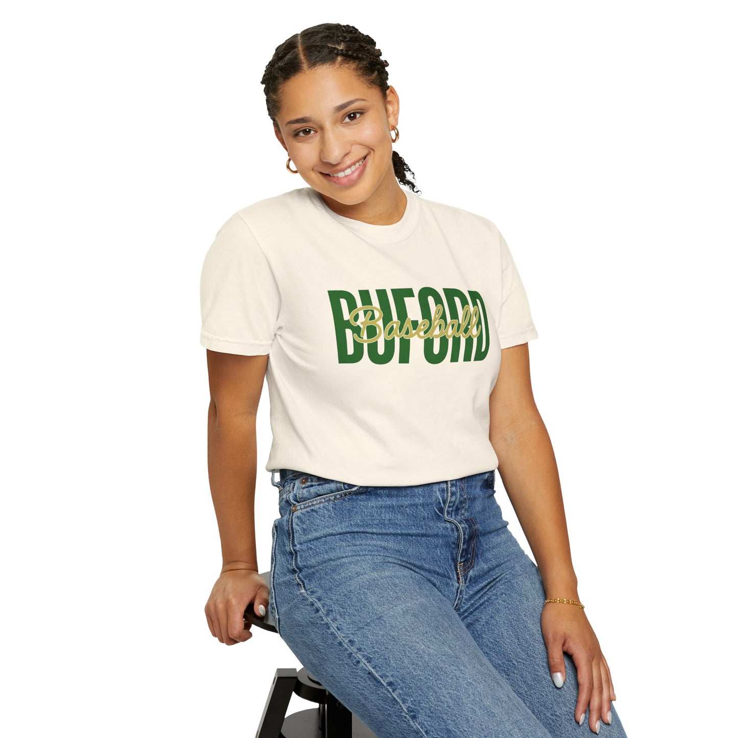 Buford Baseball Stacked Unisex Comfort Colors Tee