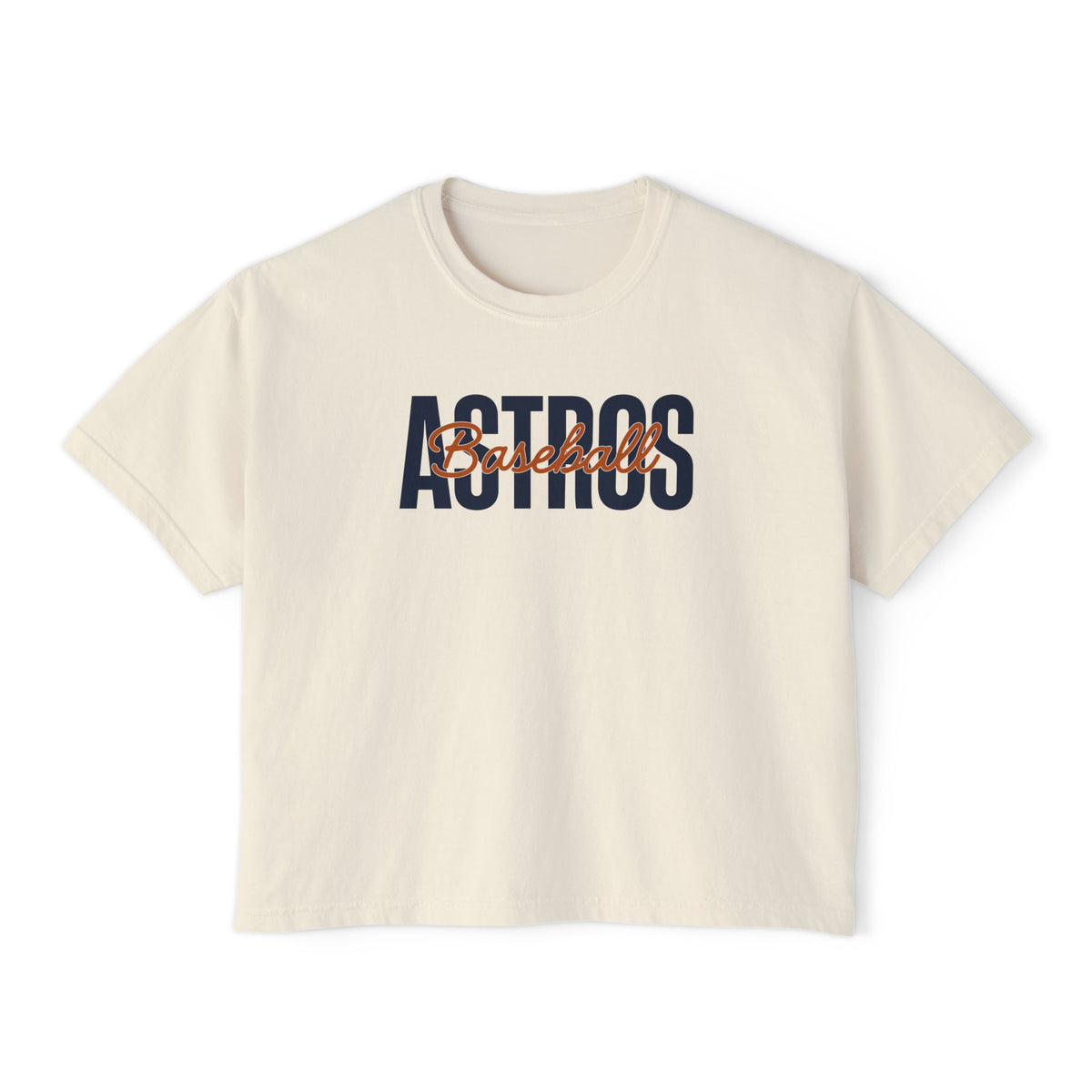 Astros Script Boxy Tee