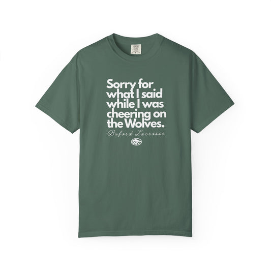 Sorry (Not Sorry) Lacrosse Comfort Colors Adult Tee